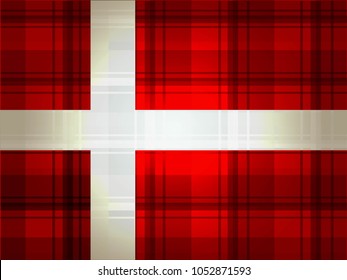 Denmark Flag vector illustration. National Flag of Denmark