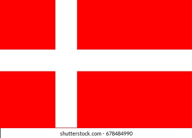 Denmark Flag vector illustration. Denmark Flag. National Flag of Denmark. 
