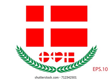 Denmark Flag vector illustration. Denmark Flag. National Flag of Denmark. 