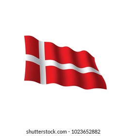 Denmark flag, vector illustration on a white background