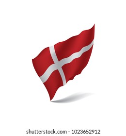 Denmark flag, vector illustration on a white background