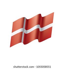 Denmark flag, vector illustration on a white background