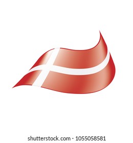 Denmark flag, vector illustration on a white background