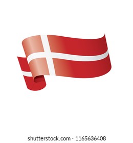 Denmark flag, vector illustration on a white background