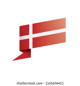 Denmark flag, vector illustration on a white background