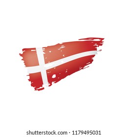 Denmark flag, vector illustration on a white background