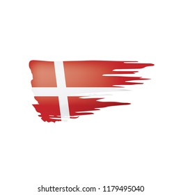 Denmark flag, vector illustration on a white background
