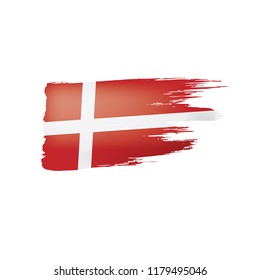 Denmark flag, vector illustration on a white background
