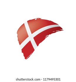 Denmark flag, vector illustration on a white background