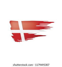 Denmark flag, vector illustration on a white background