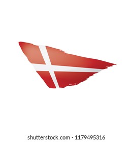 Denmark flag, vector illustration on a white background
