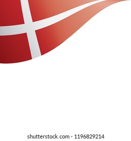Denmark flag, vector illustration on a white background