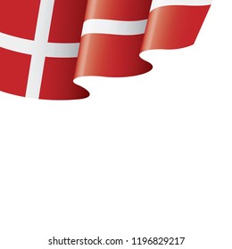 Denmark flag, vector illustration on a white background