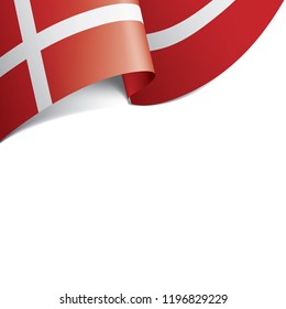Denmark flag, vector illustration on a white background