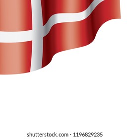 Denmark flag, vector illustration on a white background