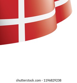 Denmark flag, vector illustration on a white background