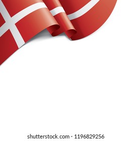 Denmark flag, vector illustration on a white background