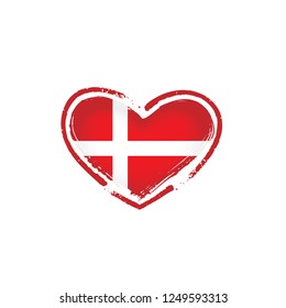 Denmark flag, vector illustration on a white background
