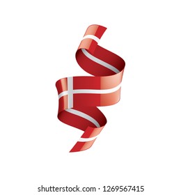 Denmark flag, vector illustration on a white background