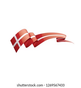 Denmark flag, vector illustration on a white background
