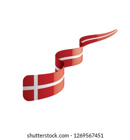 Denmark flag, vector illustration on a white background