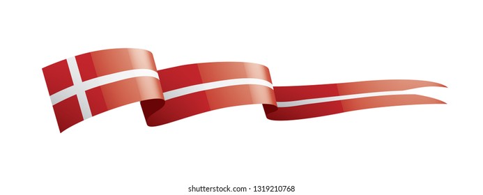 Denmark flag, vector illustration on a white background