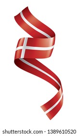 Denmark flag, vector illustration on a white background