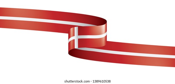 Denmark flag, vector illustration on a white background