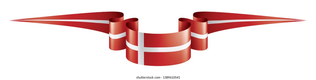 Denmark flag, vector illustration on a white background