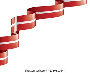 Denmark flag, vector illustration on a white background