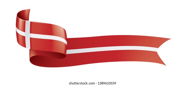 Denmark flag, vector illustration on a white background