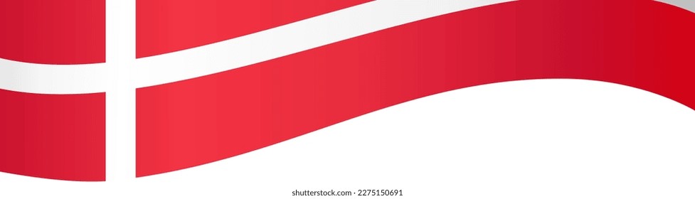 Onda de bandera de Dinamarca aislada en el png o fondo transparente