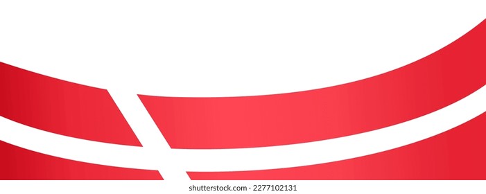 Denmark flag wave isolated on png or transparent background