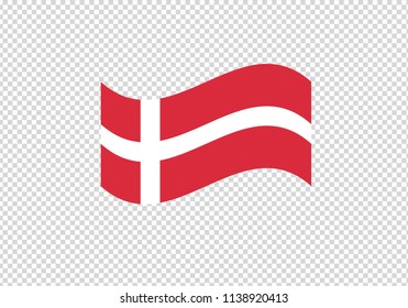 Denmark flag waving national symbol country emblem state tricolor coat of arms