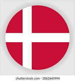 Icono de marca de país plano de Dinamarca