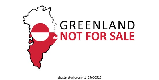 Denmark, Greenland not for sale. Greenland flag. Country flags. vector icon or pictogram. Green land world map. Not for sale. America USA or VS want to buy it.