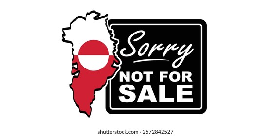 Denmark, Greenland not for sale. Greenland flag. Country flags. vector icon or pictogram. Green land world map. Not for sale. America USA or VS want to buy it.