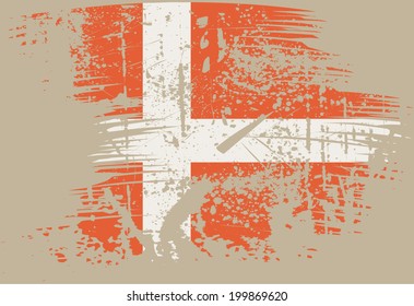 Denmark grunge flag