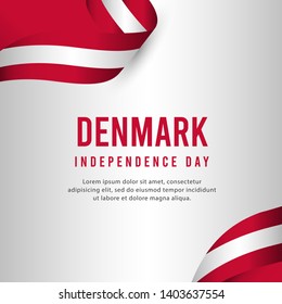 Denmark independence day vector template. Design illustration for banner, advertising, greeting cards or print.