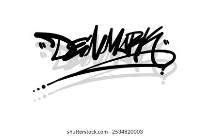 DENMARK lettering custom style design