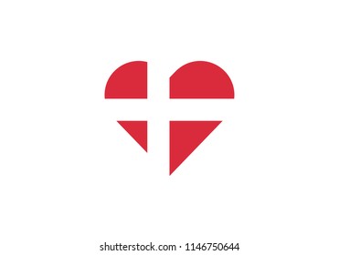 Denmark love heart shape Europe
