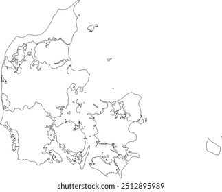 DENMARK MAP with its administrative divisions and regions