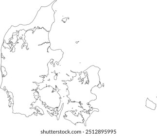 DENMARK MAP with its administrative divisions and regions