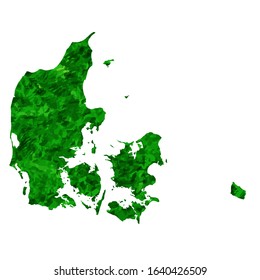 Denmark Map country green icon