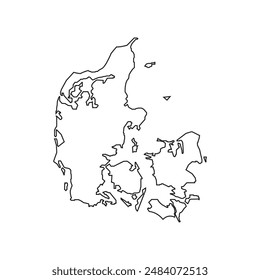 Denmark map icon illustration symbol design