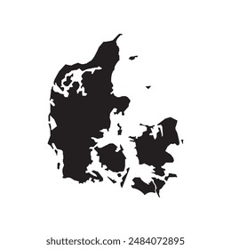 Denmark map icon illustration symbol design