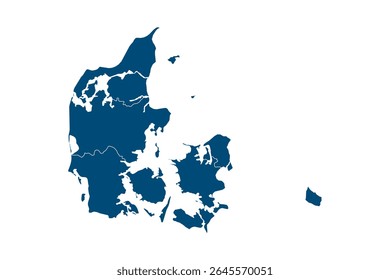 Ícone do mapa da Dinamarca. Mapa da Dinamarca. Design de ícone simples. Ilustração vetorial