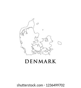 Denmark map icon vector illustration.