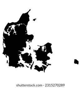 diseño de ilustración vectorial de icono de mapa de denmark
