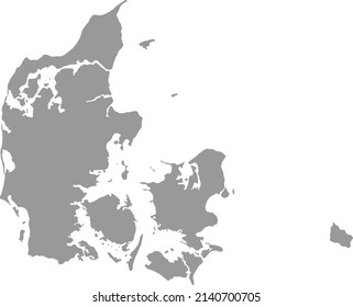 Denmark map on  png or transparent  background,Symbols of Denmark. vector illustration